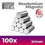 Neodymium Magnets 2x1mm - 100 units (N52) - green stuff world